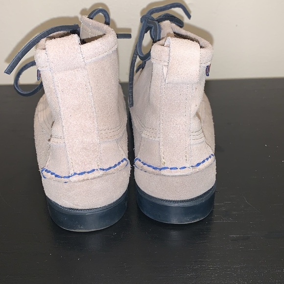 Anthropologie Sebago Docksides Beacon Taupe Suede Ankle Boot Bootie Women’s 6M. - Picture 4 of 9